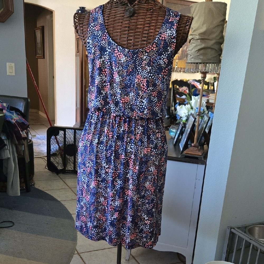 Kaileigh Ruffled Tiered Mini Dress in Purple and Blue - Picture 3 of 15